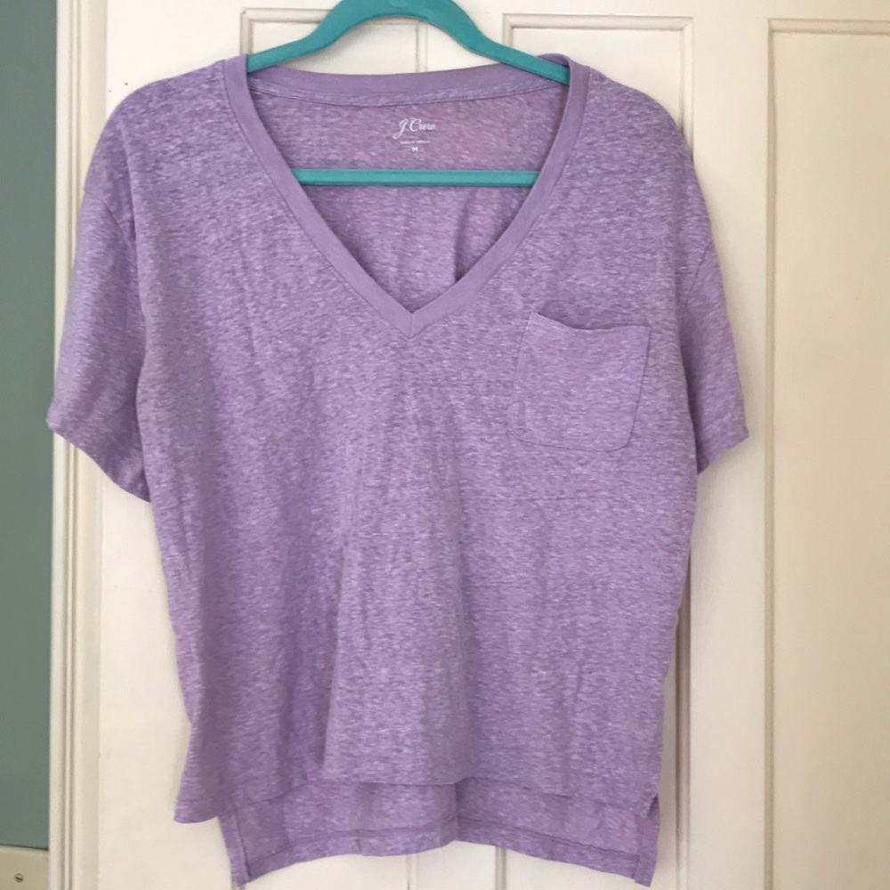 Boxy purple vneck J Crew sz M